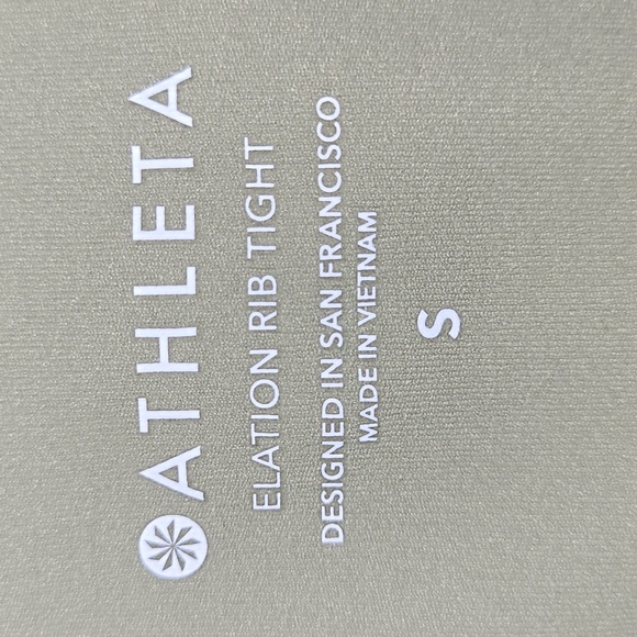 NWT! Athleta Elation Rib Tight - Shadow Olive - Picture 5 of 10